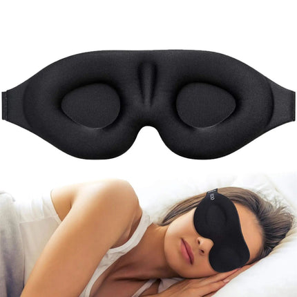 3D Contoured Sleep Eye Mask | Total Blackout, Zero Eye Pressure & Breathable Fabric