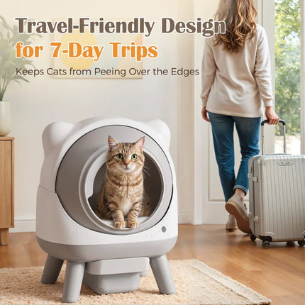 Smart Self-Cleaning Automatic Cat Litter Box with App Control & Health Tracking