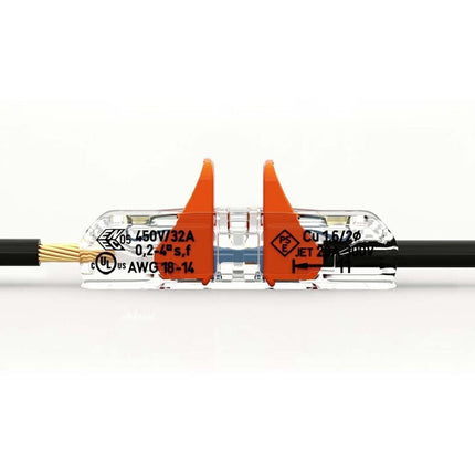 Wago 221-2411 Compact 2-Conductor Terminal — Pack of 60