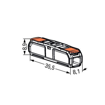 Wago 221-2411 Compact 2-Conductor Terminal — Pack of 60