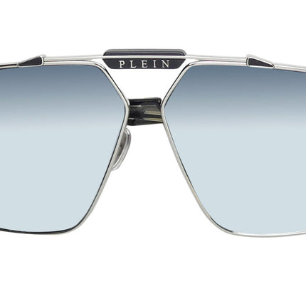Philipp Plein Spp049 Silver Plein Seventies Sunglasses