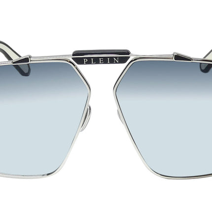 Philipp Plein Spp049 Silver Plein Seventies Sunglasses