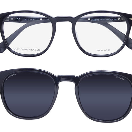 Police Vplf02 Groove 2 Clip-On Eyeglasses
