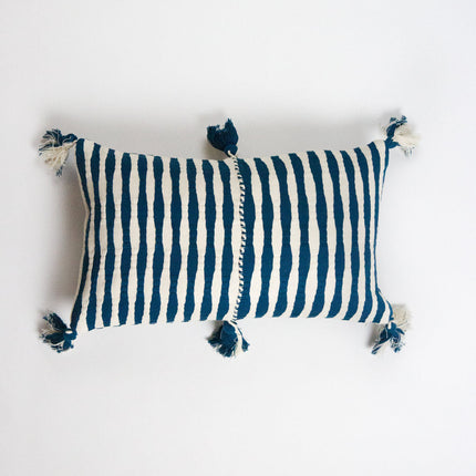 Antigua Pillow - Dark Teal Blue