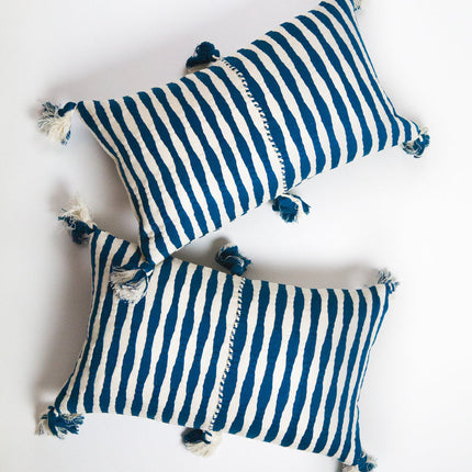 Antigua Pillow - Dark Teal Blue