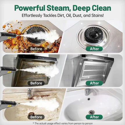 TurboSteam Portable Cleaner | 6-Level Adjustable Handheld High-Temperature Steamer
