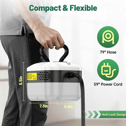 TurboSteam Portable Cleaner | 6-Level Adjustable Handheld High-Temperature Steamer