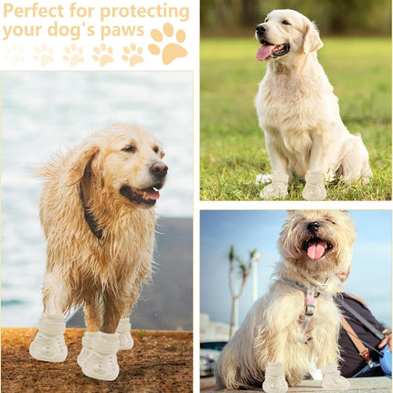 Croc-Style Dog Shoes – 4 Pack Set