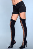 1929 Illusion Clip Garter Thigh Highs