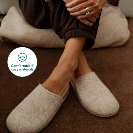 Indoor comfort slippers with cork support - Mantar destekli konforlu ev terliği