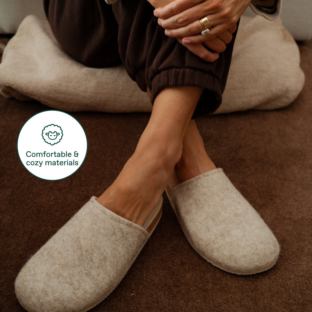 Indoor comfort slippers with cork support - Mantar destekli konforlu ev terliği
