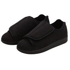 Silverts Womens Extra Extra Wide Easy Closure Slippers Black