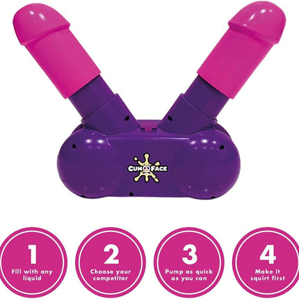 Cum Face - Dual Pump Action Penis Wanking Naughty Party Game - Who is The Fastest Wanker?
