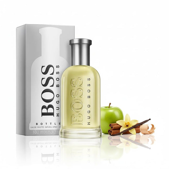 Hugo Boss Bottled Eau de Toilette – Woody Men's Cologne – With Notes of Apple, Cinnamon & Wood – Long Lasting Fragrance