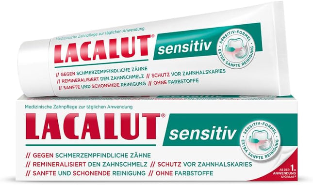 Lacalut Sensitive Toothpaste 75ml — Pain Relief, Gum Care