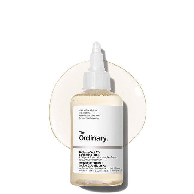 The Ordinary Glycolic Acid 7% Exfoliating Toner, Brightening and Smoothing Daily Toner for More Even-Looking Skin Tone