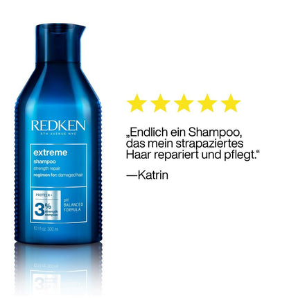 Redken Haarshampoo für sprödes und geschädigtes Haar, Anti Haarbruch, Mit Sojaproteinen, Ceramiden, Sepicap und Arginin, Extreme Shampoo