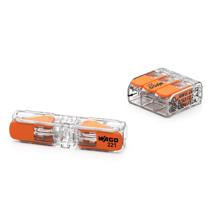Wago 221-2411 Compact 2-Conductor Terminal — Pack of 60