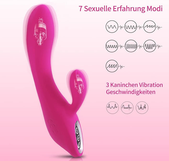 Adorime Rabbit Vibrator — Clitoris & G-Spot, Shock Function, 7 Modes