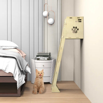 Luxury Wall-Mounted Cat Climbing Tower with Scratching Mat & Perch – Max & Rex Approved