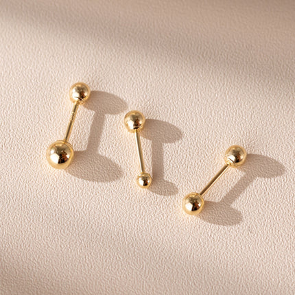 nanogold 14K Solid Gold Ball Piercing – Hypoallergenic & Baby Safe