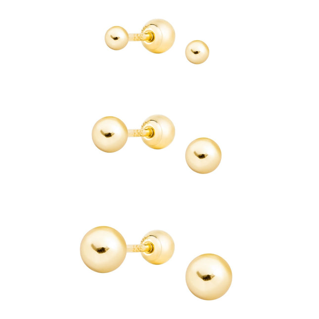 nanogold 14K Solid Gold Ball Piercing – Hypoallergenic & Baby Safe