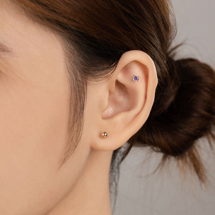 nanogold 14K Solid Gold Ball Piercing – Hypoallergenic & Baby Safe