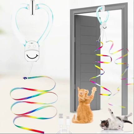 FlyChase Interactive Cat Toy | Automatic Feather Wand & Butterfly Teaser for Cats