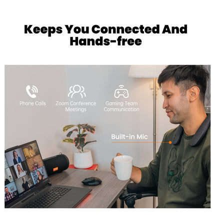 Vibe Bluetooth Neckband Speaker - 360° Sound & Gaming Audio
