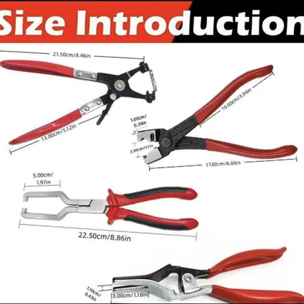 ClampPro Automotive Hose & Clamp Tool Kit | Fuel Line Disconnect & Pinch Clamp Set