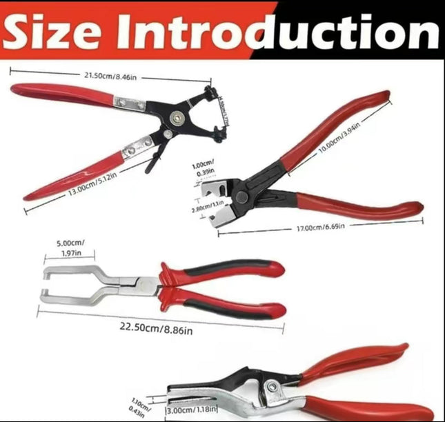 ClampPro Automotive Hose & Clamp Tool Kit | Fuel Line Disconnect & Pinch Clamp Set