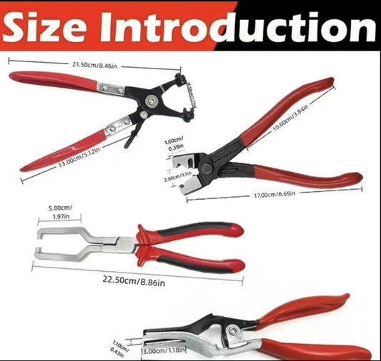 ClampPro Automotive Hose & Clamp Tool Kit | Fuel Line Disconnect & Pinch Clamp Set