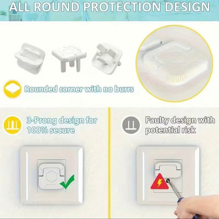 SafePlug Guard | 30-Pack Baby-Proof Electrical Outlet Covers