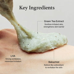 Arencia Green Tea + LHA Deep Pore Rice Cake Cleanser