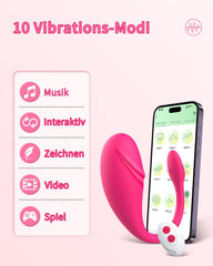 Remote Control Vibrator with App — Clitoris & G-Spot, Quiet, Pink