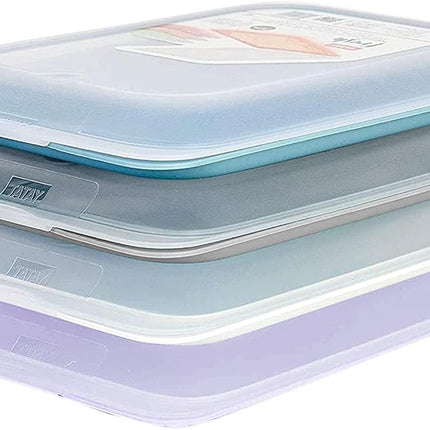 TATAY Cold Food Boxes Set of 4 — BPA-Free, Stackable, Pastel