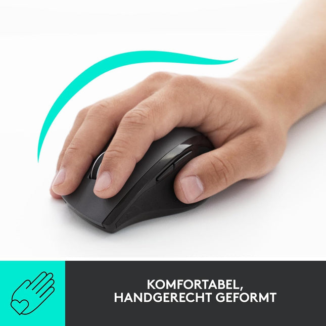 Logitech M705 Marathon Wireless Mouse — 3Y Battery, 7 Buttons