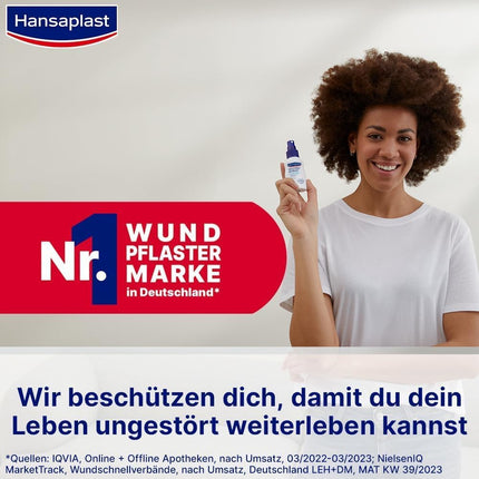 Hansaplast Wundspray (50 ml), zur antiseptischen Wundreinigung durch mechanische Spülung, Spray schützt vor Wundinfektionen, farblos und besonders hautfreundlich