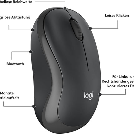 Logitech M240 Silent Bluetooth Mouse Wireless Compact Graphite