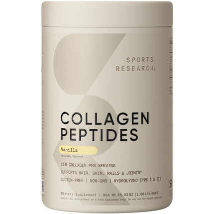 Sports Research® Collagen Peptides Protein Powder 16oz (Unflavored)