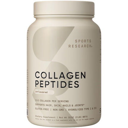 Sports Research® Collagen Peptides Protein Powder 16oz (Unflavored)