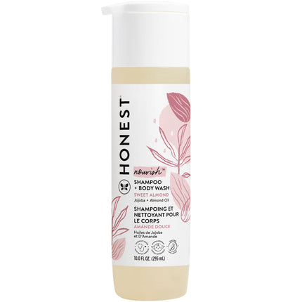 The Honest Company Shampoo & Body Wash, Tear-Free, Fragrance-Free, 18 fl oz