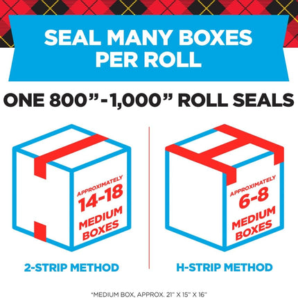 Scotch Heavy Duty Packing Tape, 1.88 in x 800 in, 6 Rolls