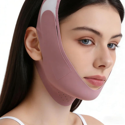 Face Lifting Mask -V Face Shaper for Double Chin & Jawline Tightening | Breathable, Non-Slip Facial Slimming Band for Home, Office Use (1 Pack)