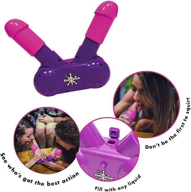 Cum Face - Dual Pump Action Penis Wanking Naughty Party Game - Who is The Fastest Wanker?