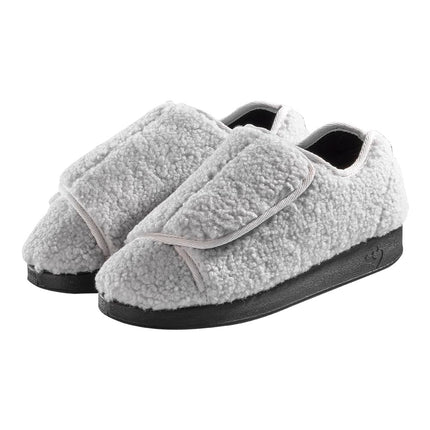 Silverts Women's Extra Wide Adjustable Slippers, Non-Slip Diabetic Shoes