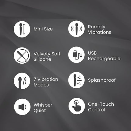Bodywand Luxe Mini Wand — 7-Mode Splashproof Silicone Wand Vibrator