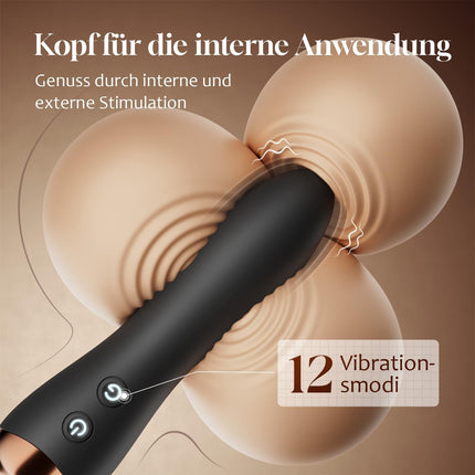 Cacuala Double Head Vibrator — 360° Rotation, 12 Modes