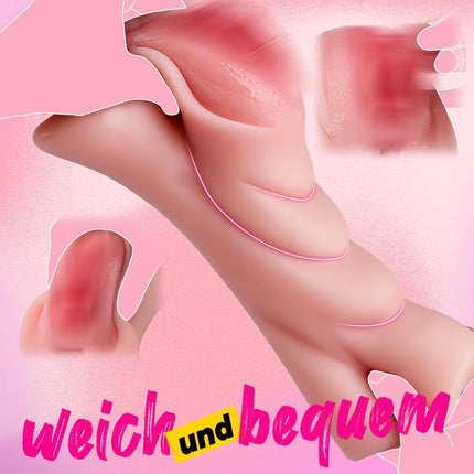 Realistic Masturbator 2-in-1 — 5D Texture, Dual Channel, TPE Silicone