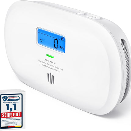 X-Sense XC0C-SR Carbon Monoxide Detector — 10Y, TÜV, Display